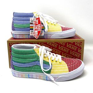 VANS Authentic Men’s Sneakers VN0A3WM33WJ Sk8-Mid Pride Lacing Multicolor Canvas